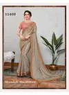Grey Norita Designer Rich Look  Thread Cord and Gota Embroidery Work Silk Georgette Saree 11408